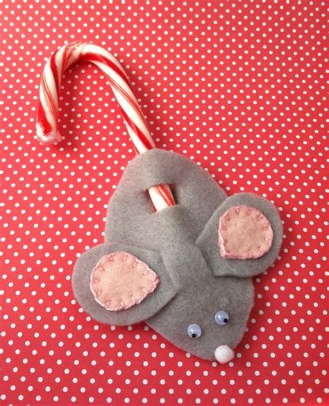 felt candy cane mouse